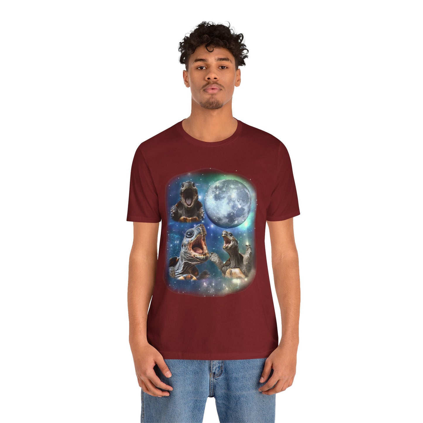 Tortoise Howling at the Moon Unisex Jersey Tee - Casual Everyday Wear - Great for Reptile Lovers