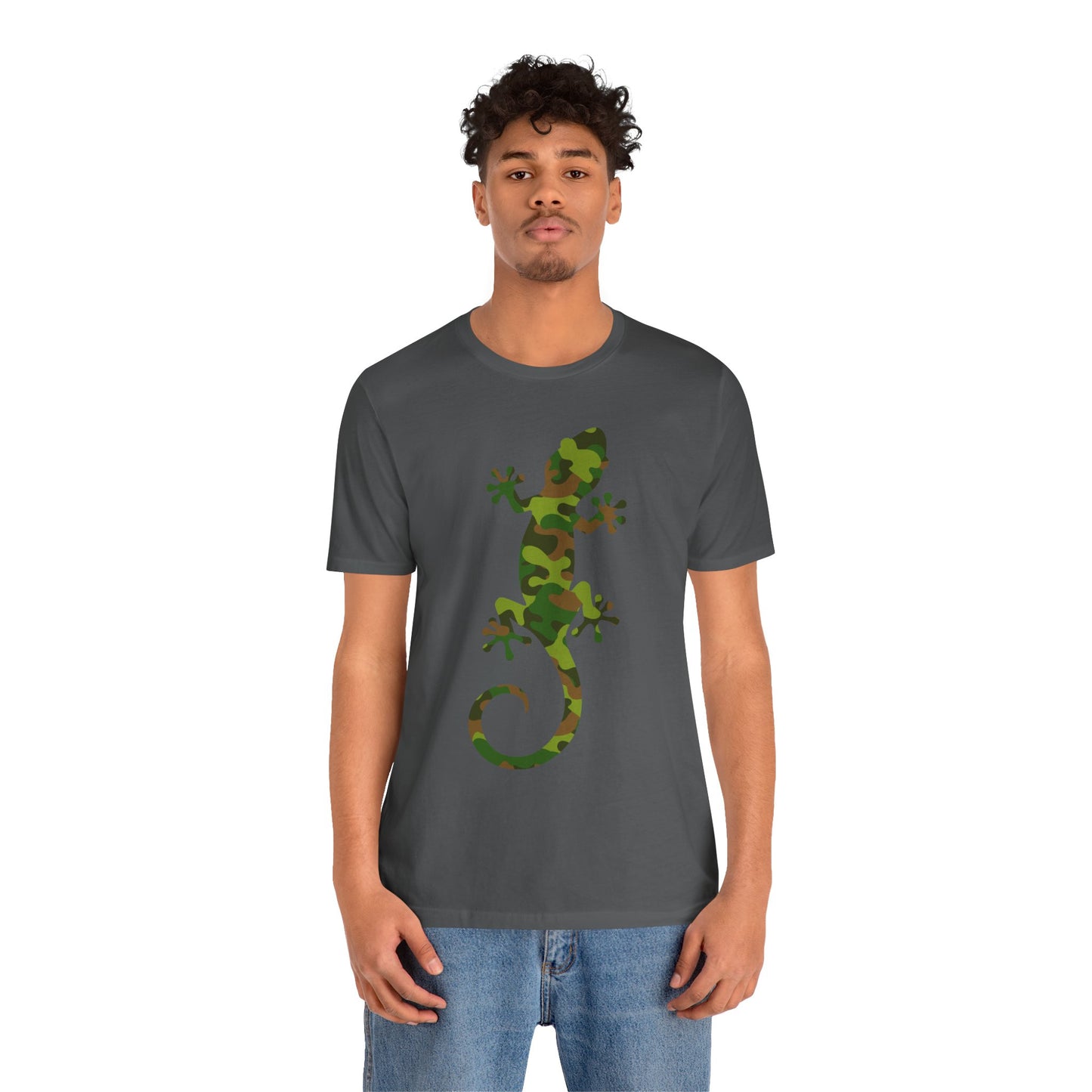 Camo Lizard Unisex Jersey Tee - Casual Everyday Wear - Great for Reptile Lovers