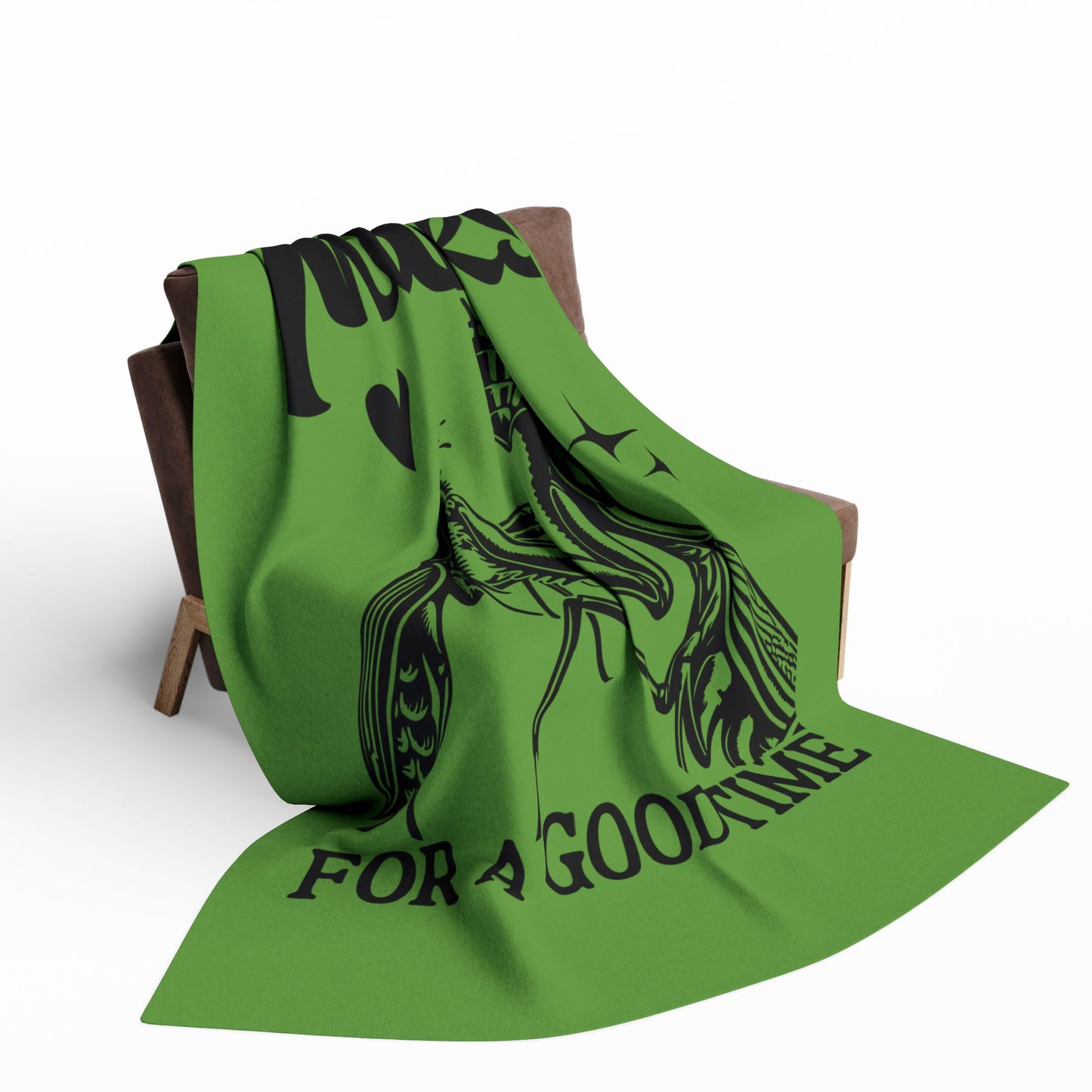 "Thanks for a Good Time" Cozy Arctic Fleece Blanket | Perfect for Home Decor, Gifting, and Cozy Nights - Snuggle up with a Mantis
