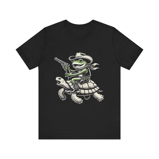 Cowboy Frog Unisex Jersey Tee - Casual Everyday Wear - Great for Reptile Lovers