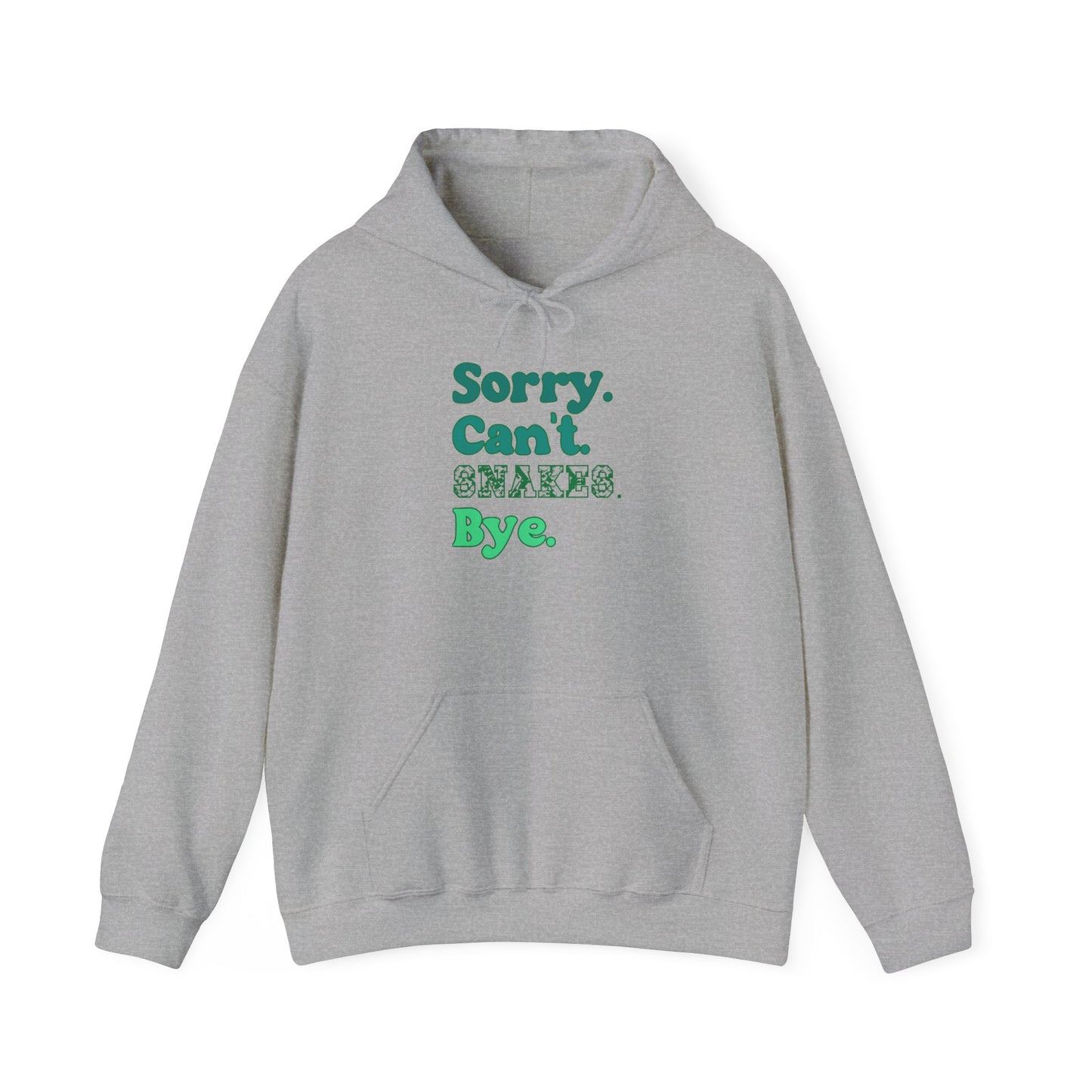 "Sorry Can't Snakes Bye" Cozy Unisex Hooded Sweatshirt with Bold Print - Great for Reptile Lovers