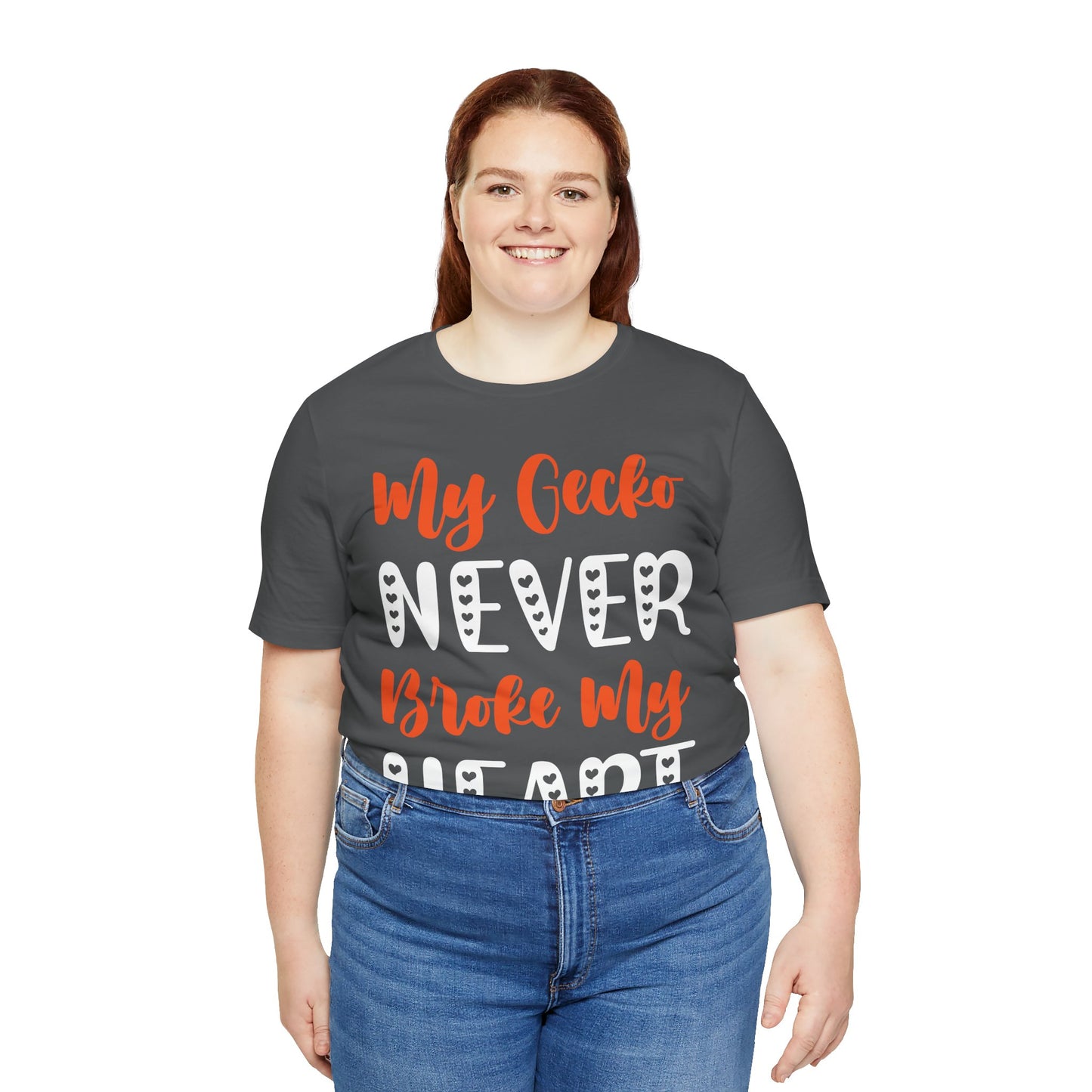 My Gecko Never Broke My Heart" Unisex Jersey Tee - Casual Everyday Wear - Great for Reptile Lovers