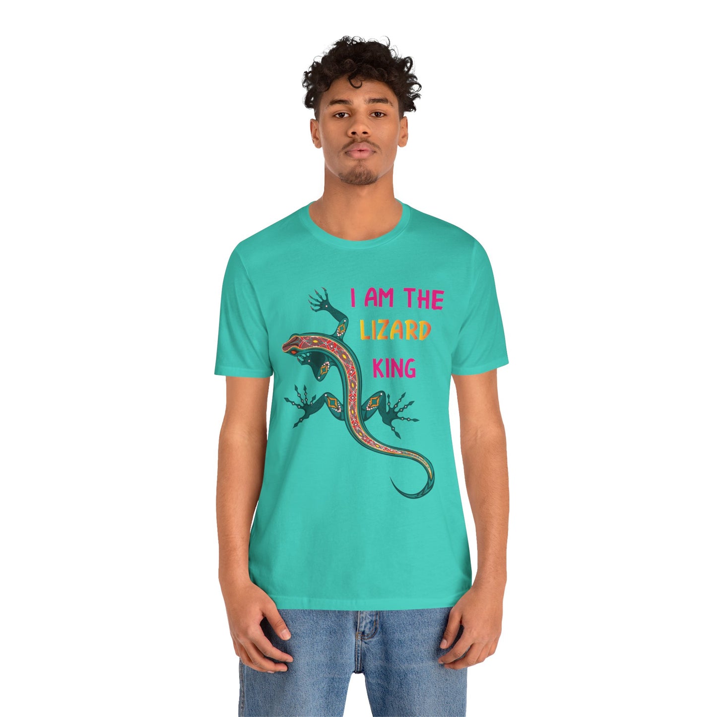 "I Am the Lizard King" Print Unisex Jersey Tee - Casual Everyday Wear - Great for Reptile Lovers