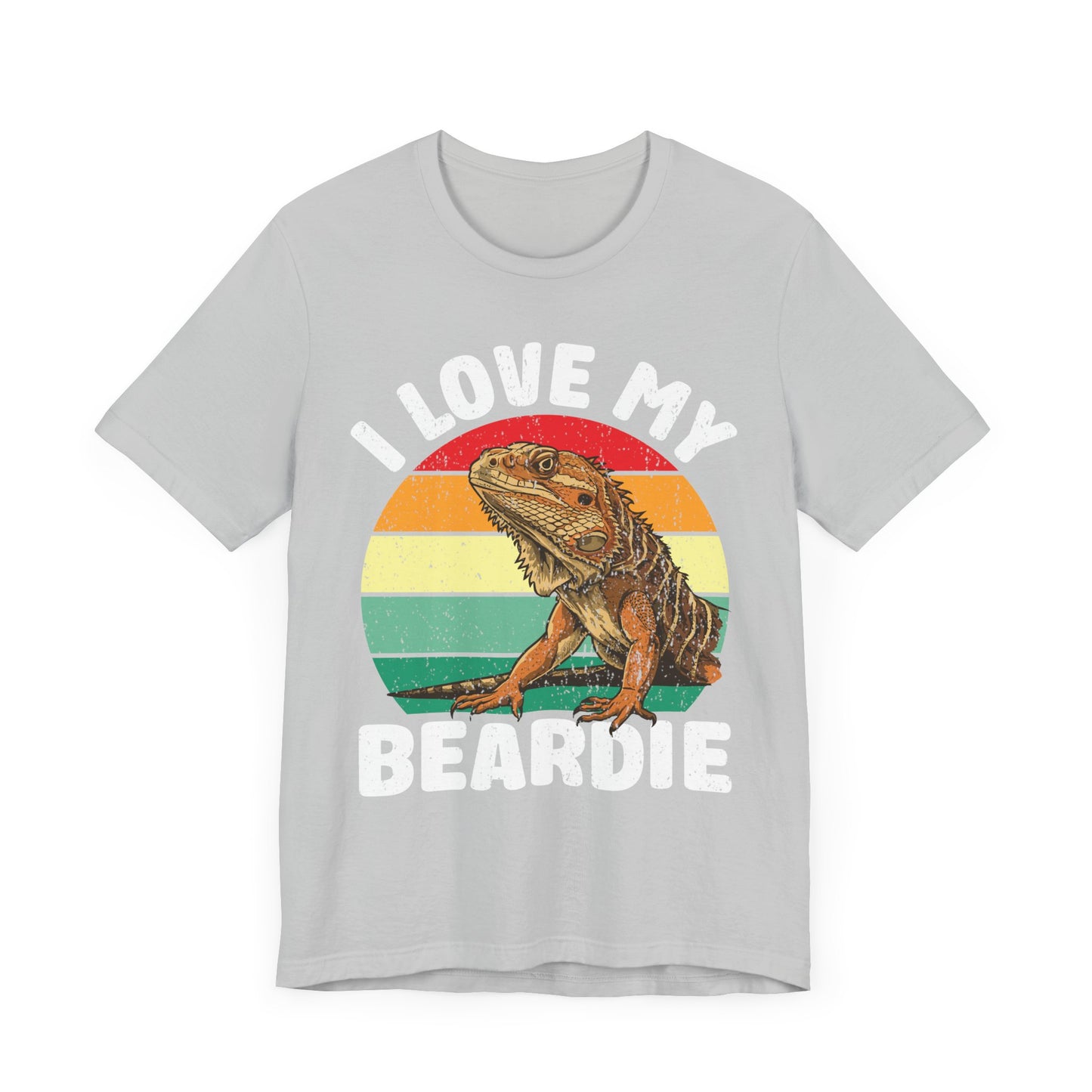 "I Love My Beardie" Unisex Jersey Tee - Casual Everyday Wear - Great for Reptile Lovers