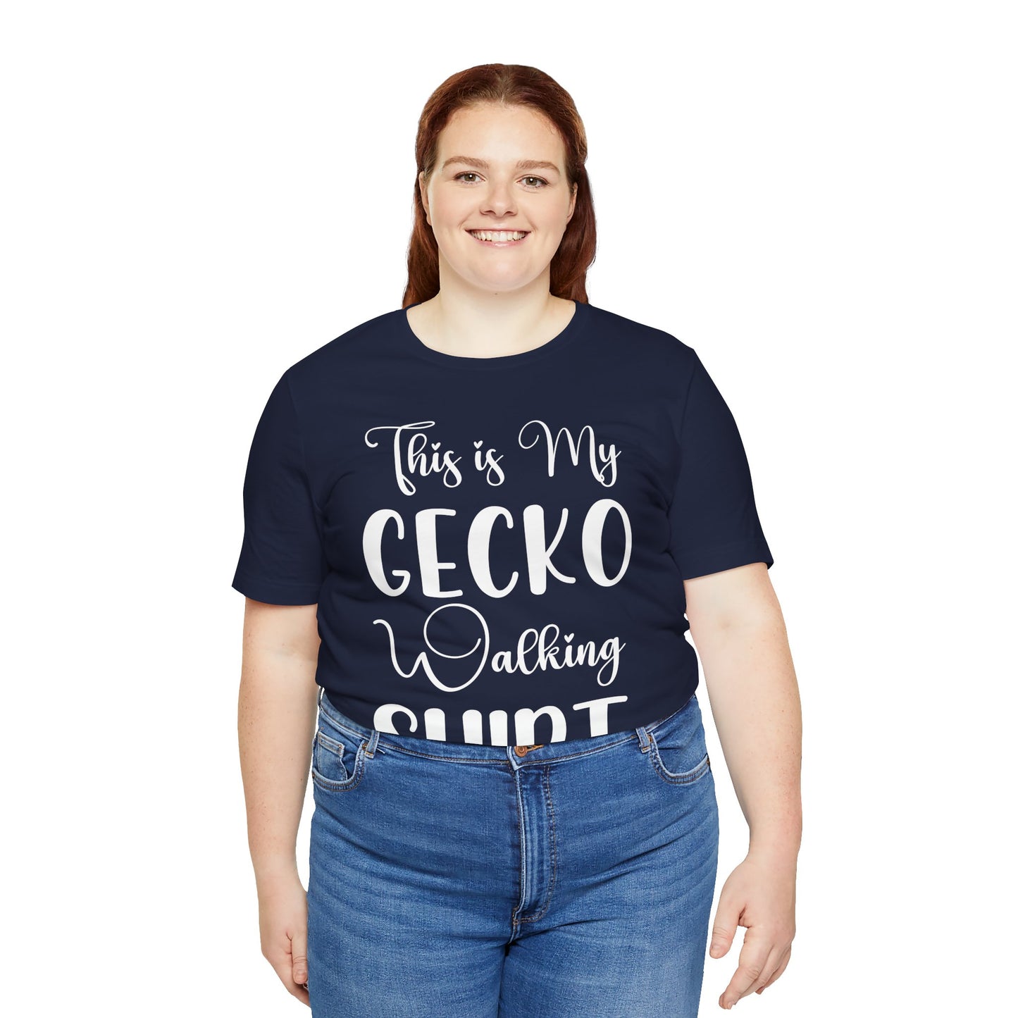 "This is my Gecko Walking Shirt" Unisex Jersey Tee - Casual Everyday Wear - Great for Reptile Lovers