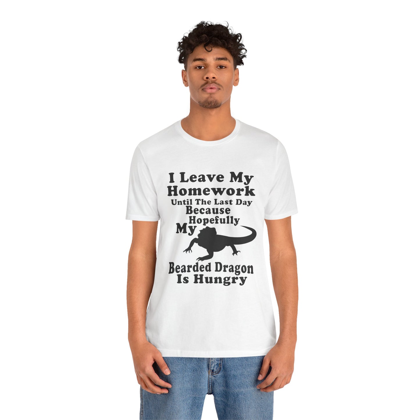 "Hopefully My Bearded Dragon is Hungry" Unisex Jersey Tee - Casual Everyday Wear - Great for Reptile Lovers